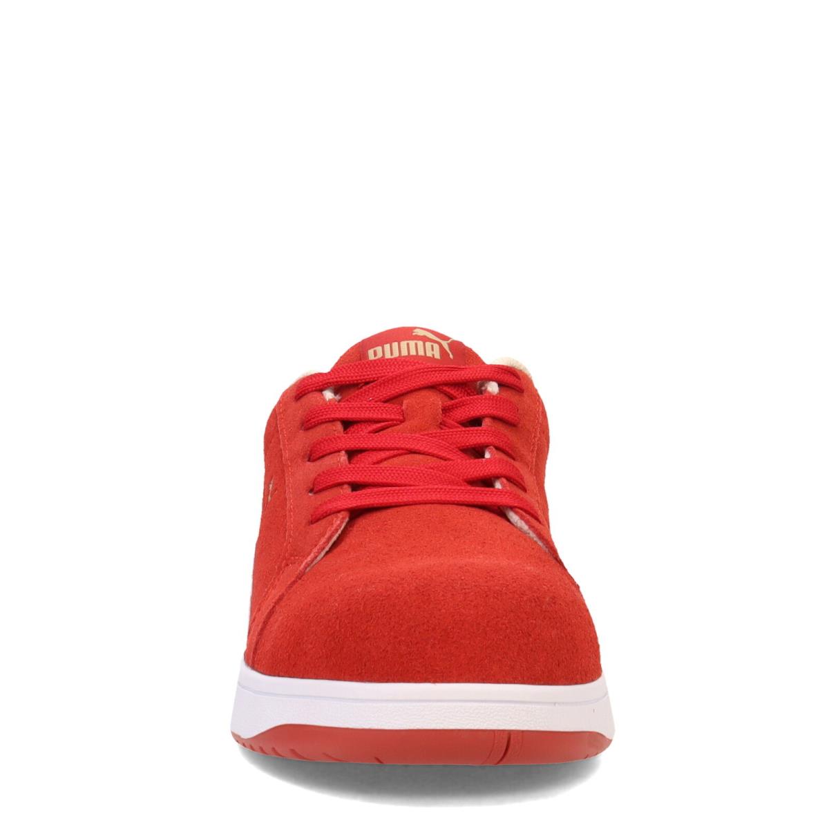 Women`s Puma Iconic Suede Low Work Shoe 640135 Red Suede - RED