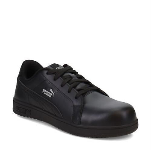 Women`s Puma Iconic Low SD CT Work Shoe 640105 Black Leather