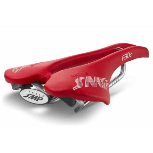 Selle Smp F30C Saddle with Steel Rails Red