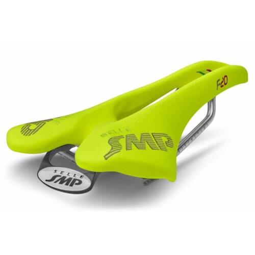 Selle Smp F20 Bicycle Saddle with Steel Rail Fluro Yellow