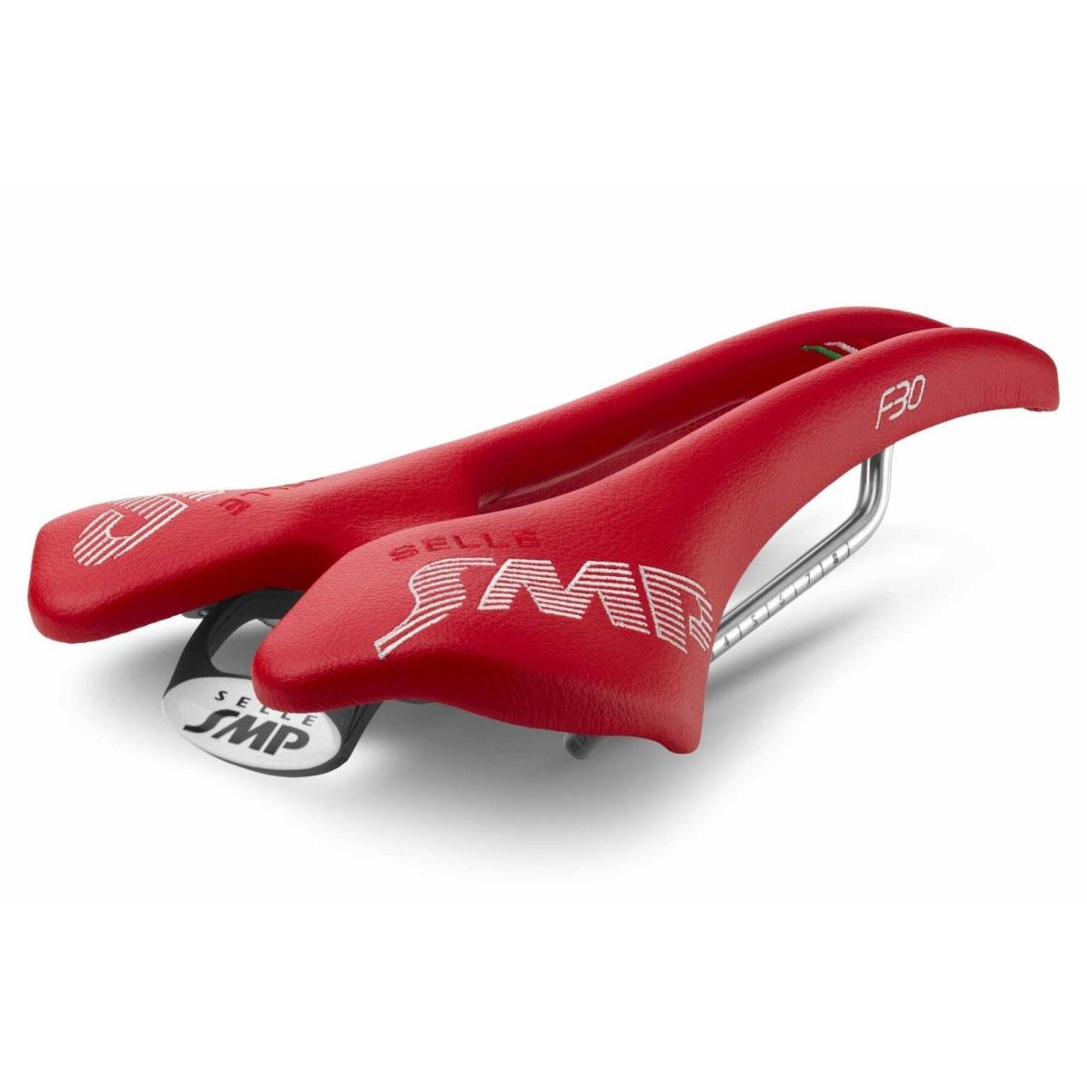 Selle Smp F30 Saddle with Steel Rails Red