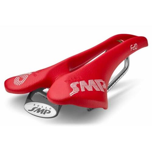 Selle Smp F20 Bicycle Saddle with Steel Rail Red