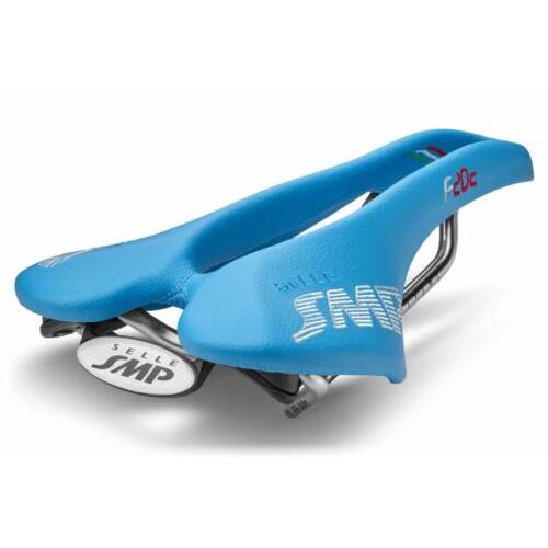 Selle Smp F20C Bicycle Saddle with Steel Rail Light Blue