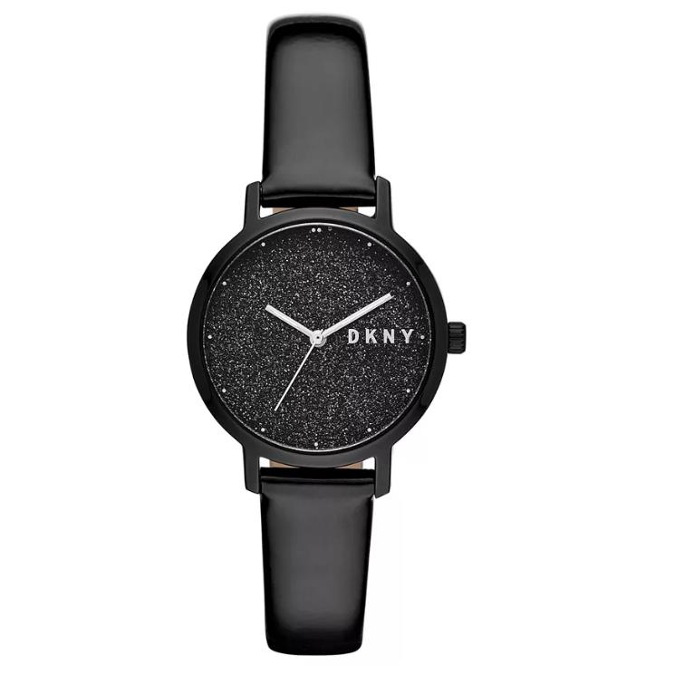 Dkny Women`s Modernist Black Patent Leather Strap Watch 32mm 1145