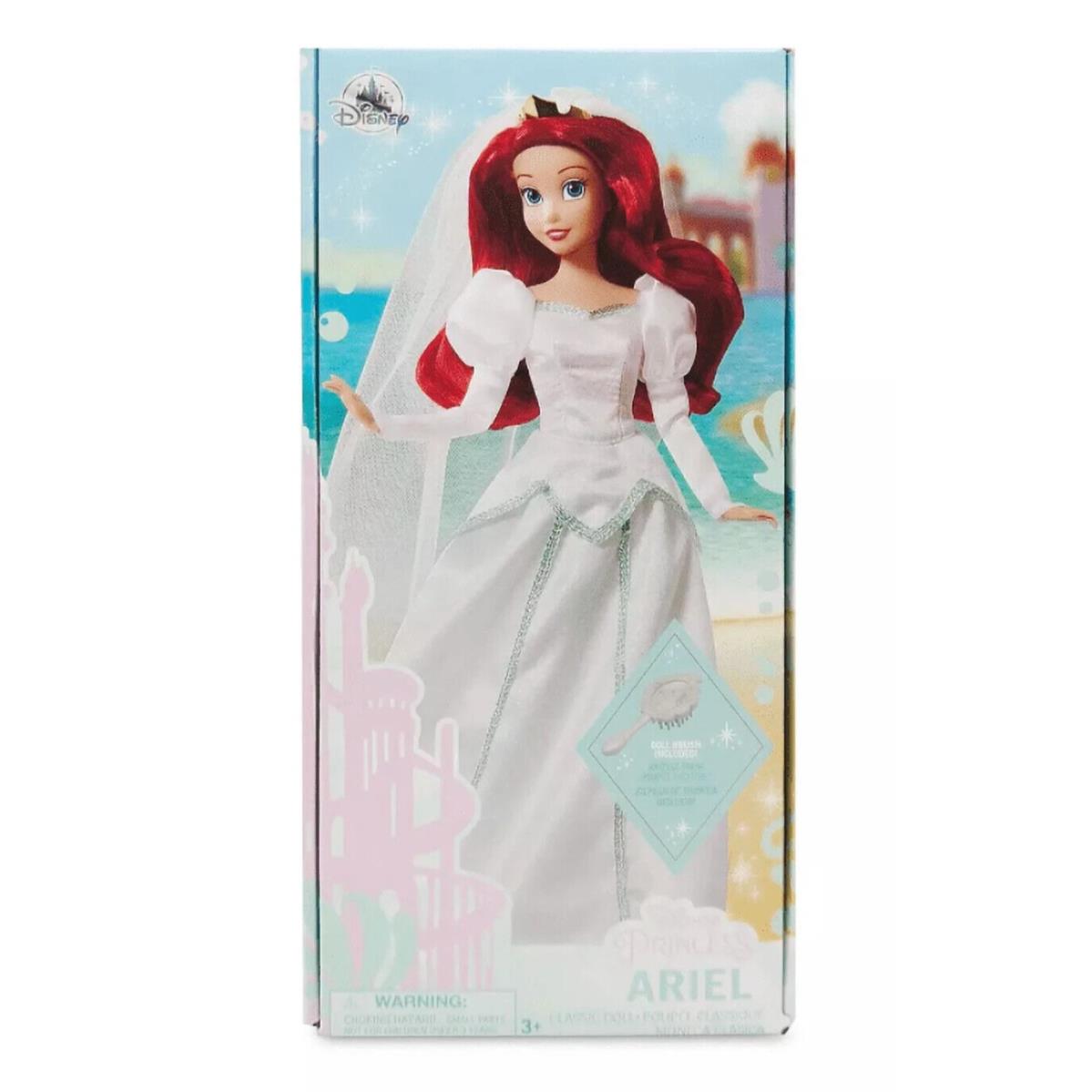 Disney Store Princess Ariel Wedding with Doll Brush Classic Doll