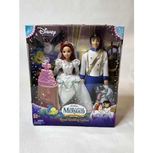 Disney Princess Ariel + Eric Dolls Little Mermaid Royal Wedding Giftset 2006