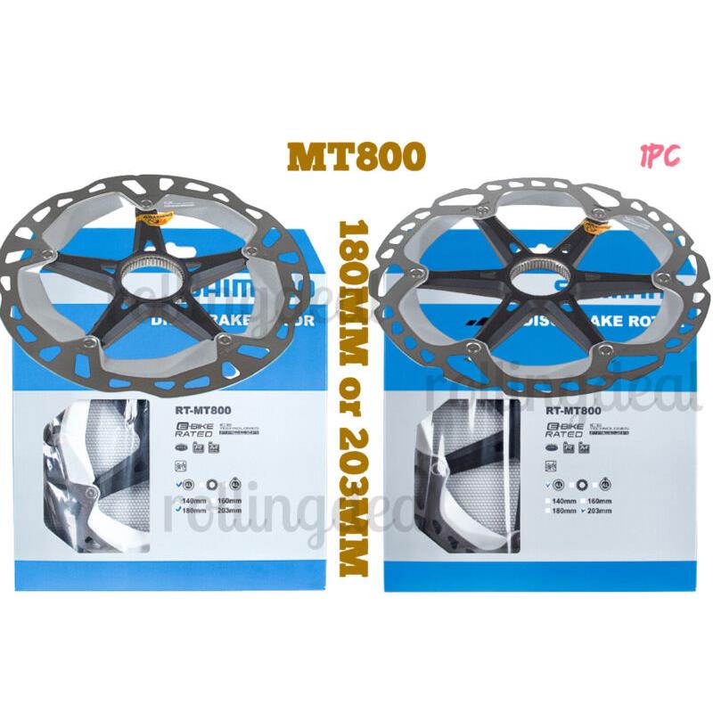 1pc Shimano XT RT-MT800 Disc Brake Rotor Center W/lockring 180 or 203mm