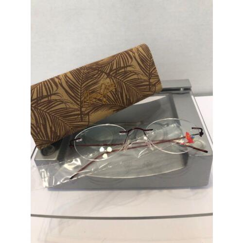 Maui Jim Women s Eyeglasses Red Wire Frame Case Fast Free S/h