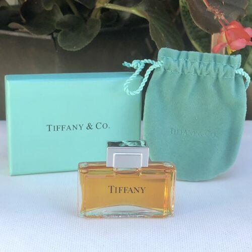 Vintage Tiffany Edp .25oz 7.5ml Mini Perfume In Tiffany Co Pouch Box