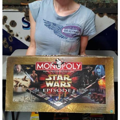 Vintage 1999 Monopoly Star Wars Episode 1 Collector Edition 3D Gameboard