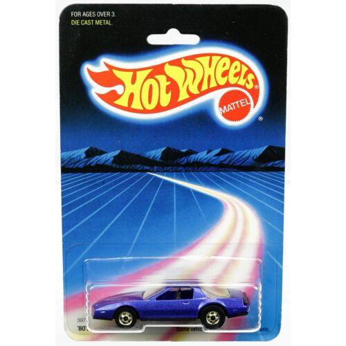 Vintage Hot Wheels 1980s Firebird 3971 Never Removed From Pack 1986 Blue 1:64