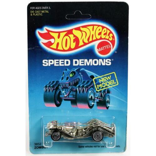 Vintage Hot Wheels Zombot Speed Demons Series 3852 Nrfp 1986 Gold Chrome 1:64