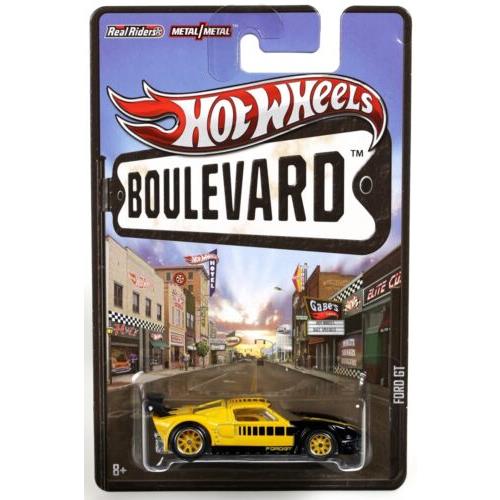 Hot Wheels Ford GT Boulevard Series X8292 Nrfp 2012 Yellow/black 1:64