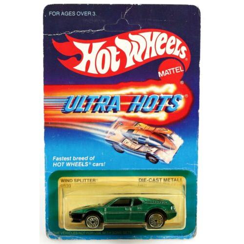 Vintage Hot Wheels Wind Splitter Ultra Hots Series 9539 Nrfp 1983 Green 1:64