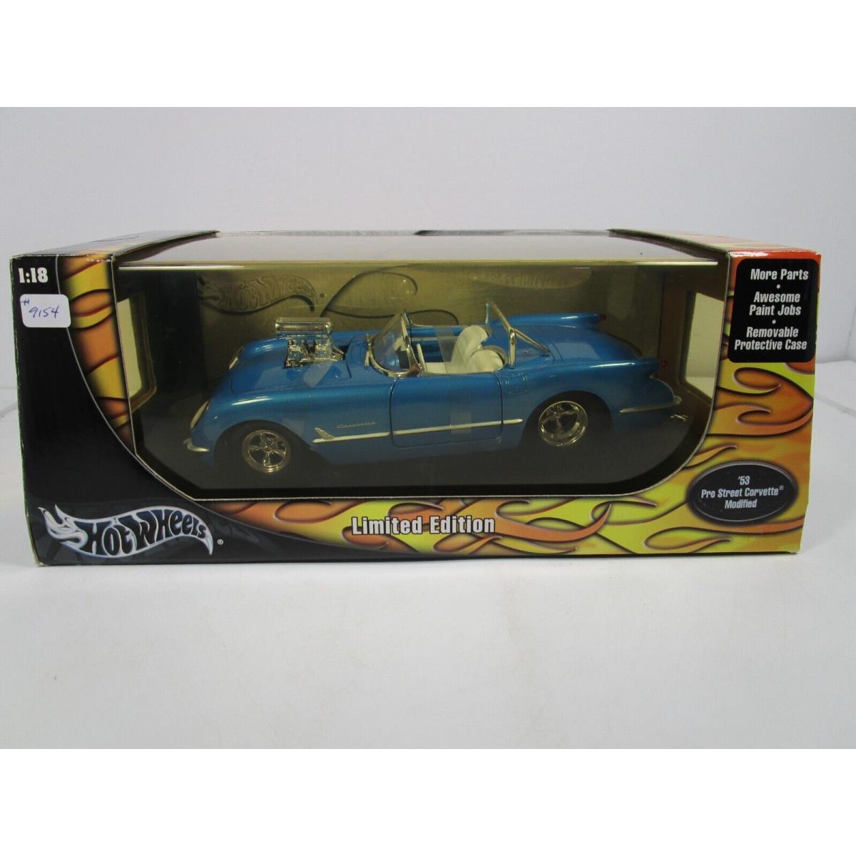 Hot Wheels 1/18 Blue 1953 Pro Street Chevy Corvette C2 Read