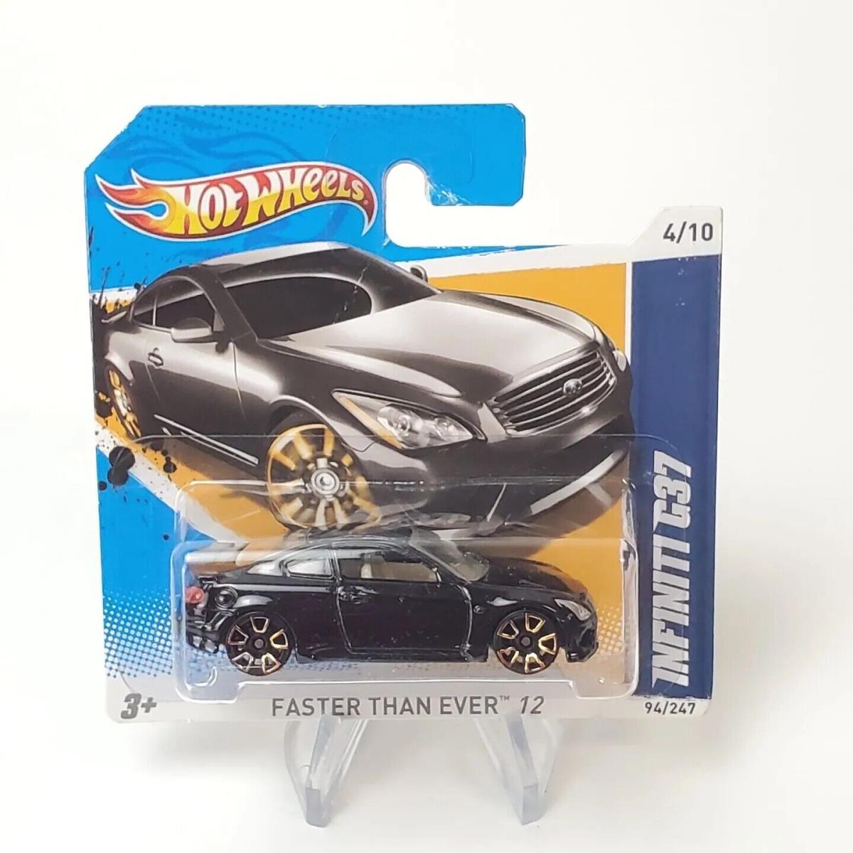 Hot Wheels Faster Than Ever 12 Infinity G37 Black 94/247 Short Card Foreign A1