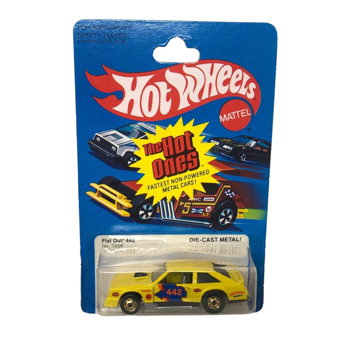 Vtg 1980 Hot Wheels Flat Out 442 The Hot Ones Series 2506 Yellow