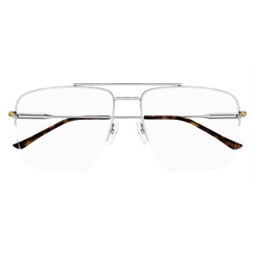 Gucci GG1415O Eyeglasses Women Silver 58mm