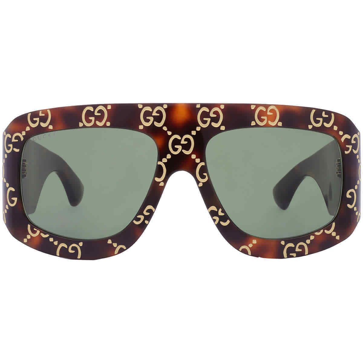 Gucci Green Mask Men`s Sunglasses GG0983S 002 59 GG0983S 002 59