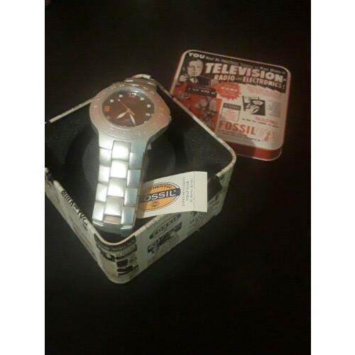 Vtg Fossil Television Radio Electronics Watch W/ Tags 2001