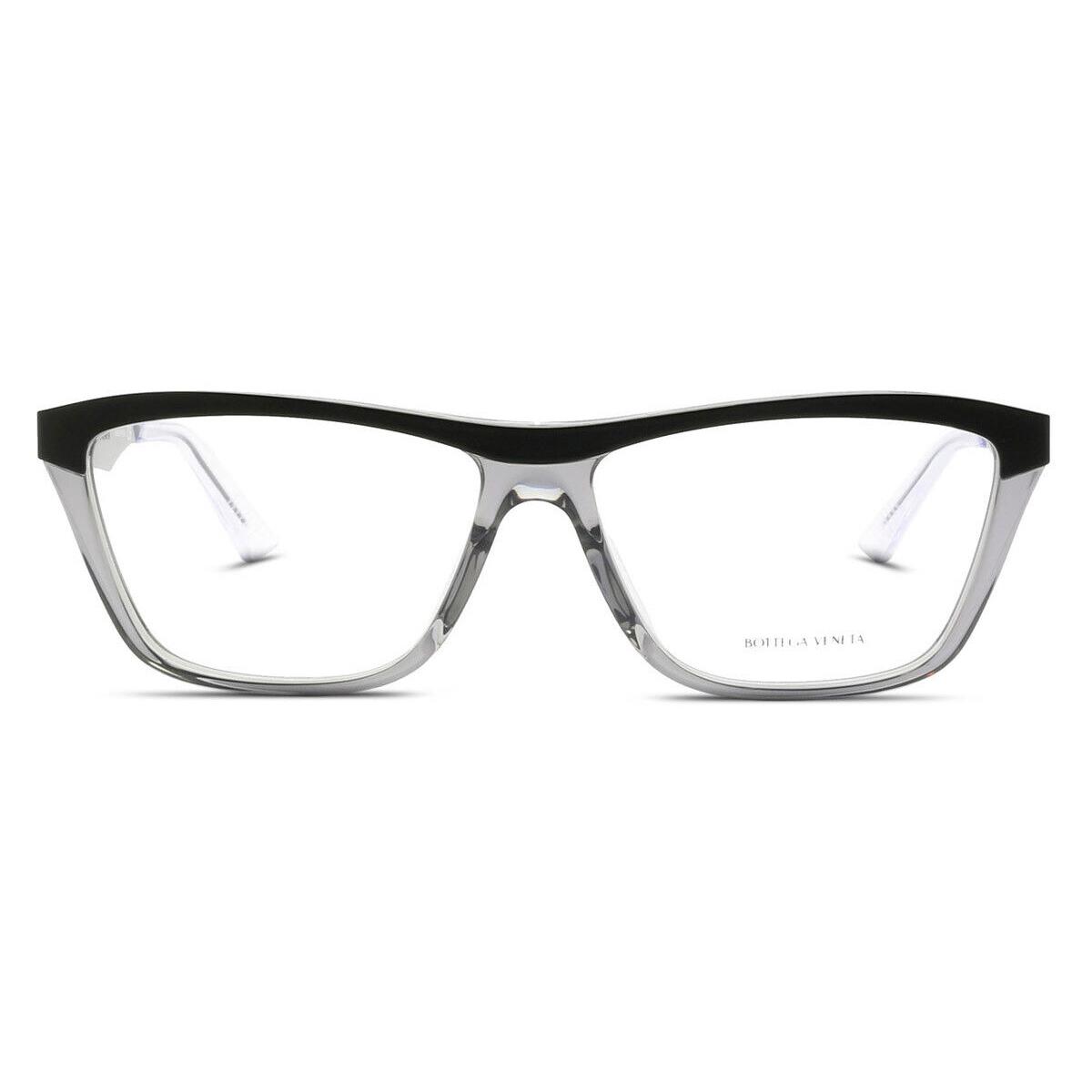 Bottega Veneta BV1133O Eyeglasses Unisex Black Rectangle 57mm