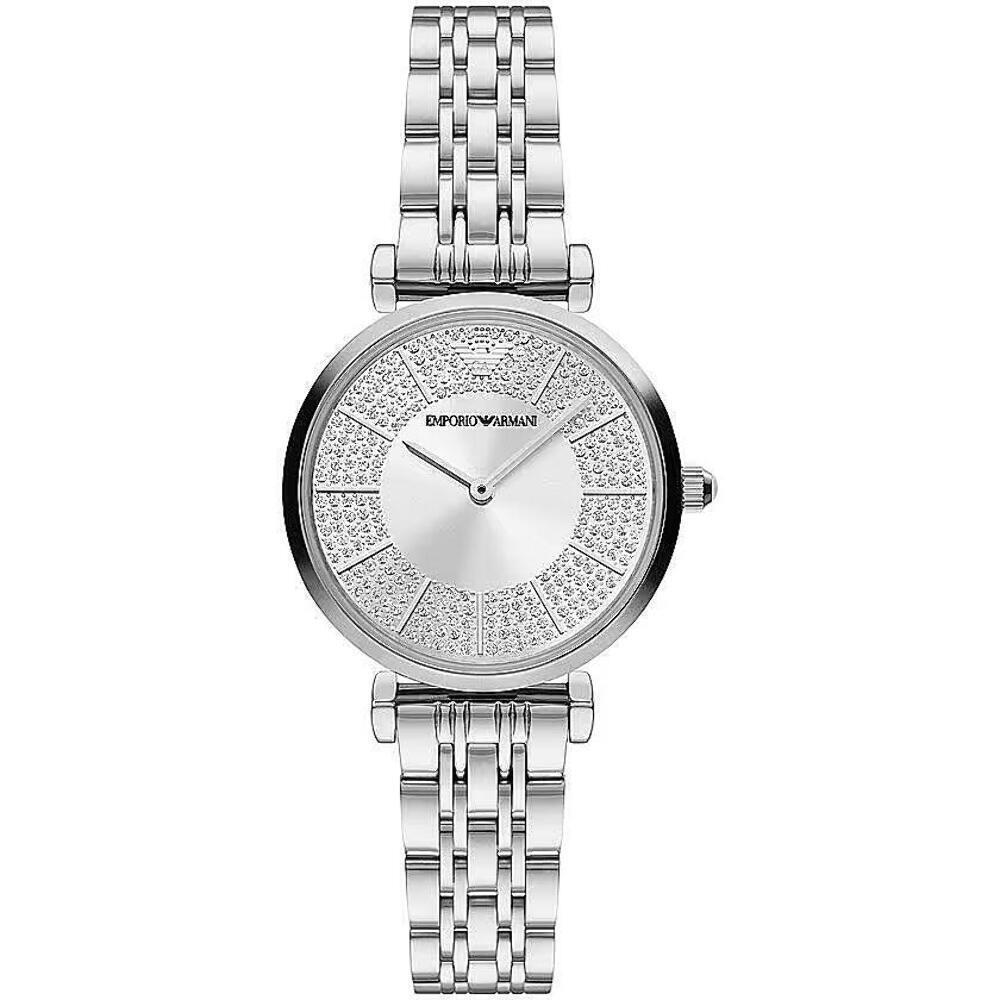 Emporio Armani Silver Steel Quartz Watch