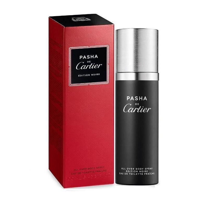 Pasha De Cartier Edition Noire 3.3 oz / 100ml Eau de Toilette Fra Che Body Spray