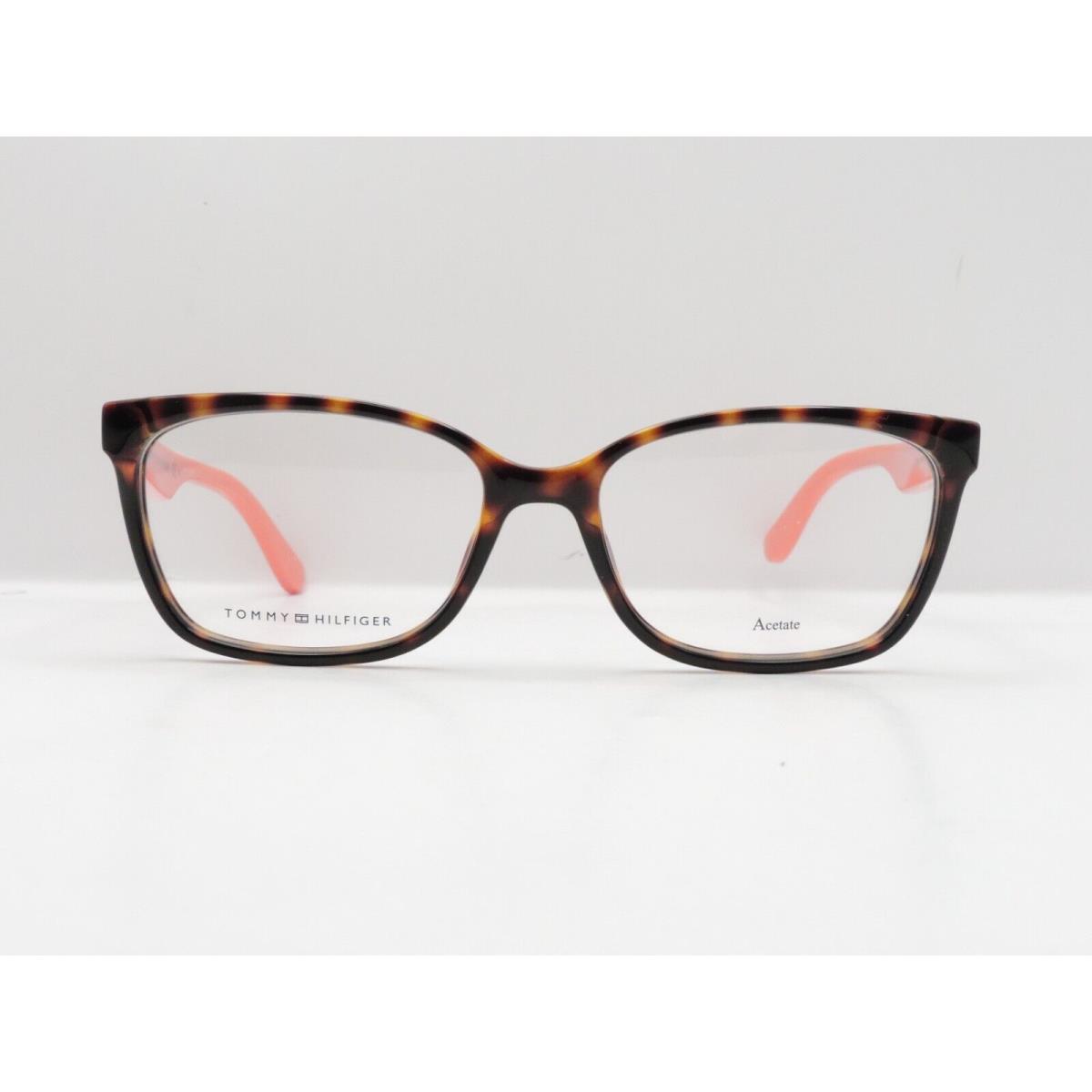 Tommy Hilfiger TH 1492 Full Rim Eyeglass Frames Havana Brown 53-16-145