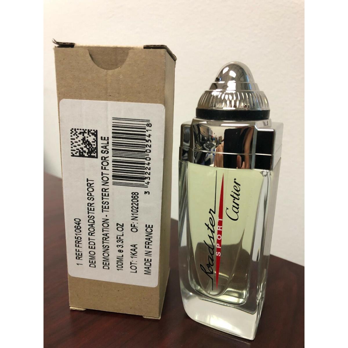 Roadster Sport by Cartier 3.3 FL oz / 100 ML Edt Spray Tester Batch 1KAA