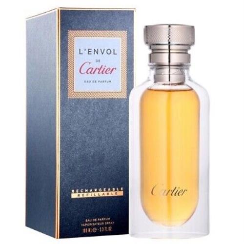 Cartier L`envol de Cartier For Men Cologne 3.3 oz 100 ml Edp Refillable Spray