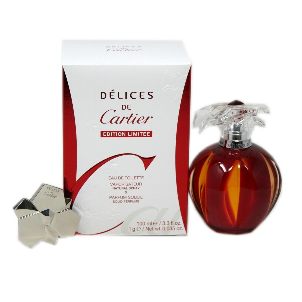 Delices DE Cartier Eau DE Toilette Spr 100ML Solid Perfume 1G Limited Edition