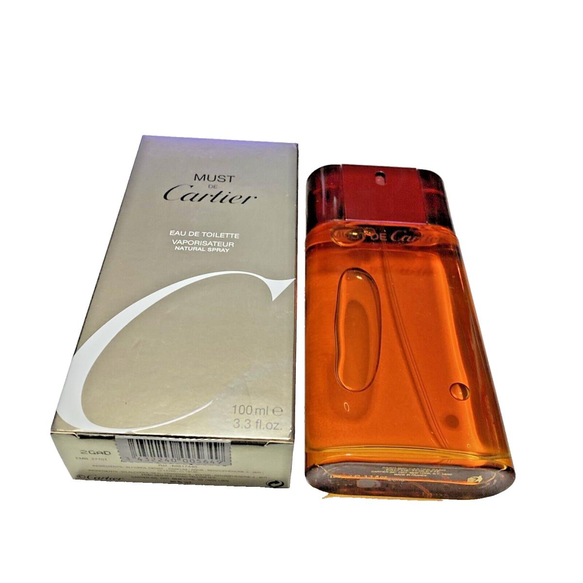 Must de Cartier Perfume by Cartier 3.3oz Eau De Toilette Spray Women