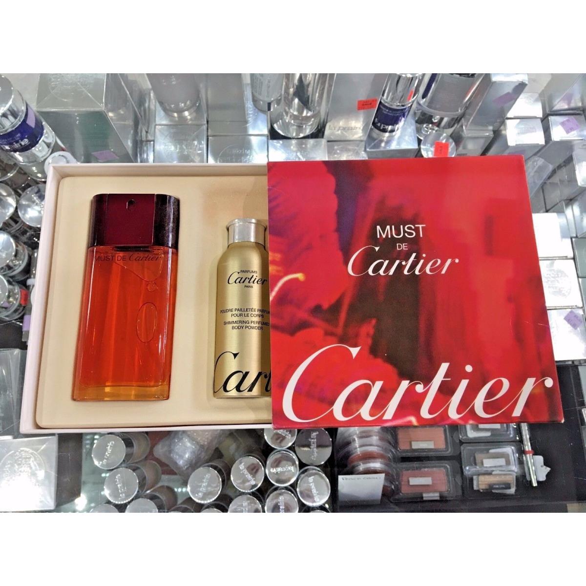 Must DE Cartier 2 Piece Gift Set Edt Spray 50ML and Perfumed Body Powder 20G