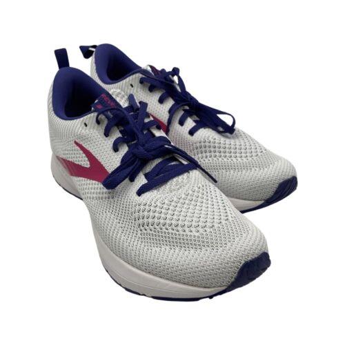 Brooks Revel 5 Running Shoes Womens Size 11 White Purple Pink
