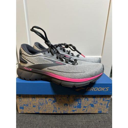 Brooks Trace 2 Womens Shoes Size 9 Color: Oyster/ebony/pink