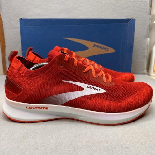Brooks Levitate 4 Mens Size 13 D Shoes Tomato Red Athletic Running Sneakers