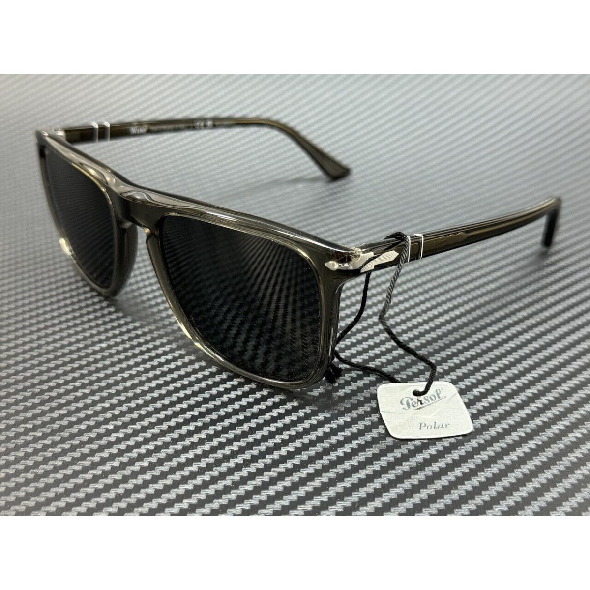 Persol PO3336S 110348 Smoke Polarized Black Men`s 57 mm Sunglasses