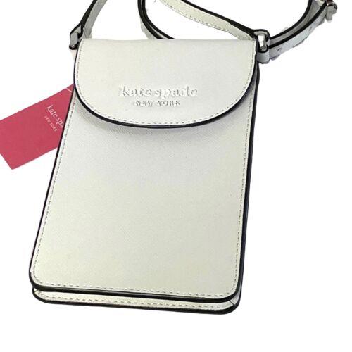 Kate Spade Optic Plain White Crossbody Phone Bag - Exterior: white