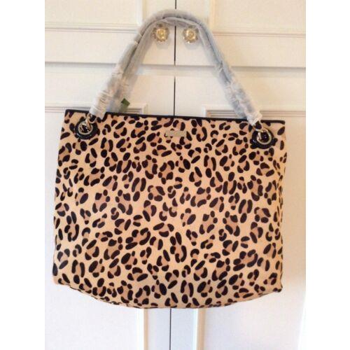 Kate Spade Rare Leopard Darya Retired 2014 Italian Hair Calf Tote Chain Hand