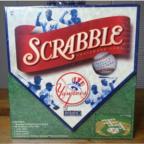 Vintage 2007 Hasbro Games Scrabble Mlb York Yankees Baseball Edition