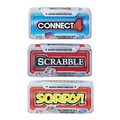 Hasbro Gaming Road Trip 3pk Sorry - Connect 4 Scrabble Portable Travel Case