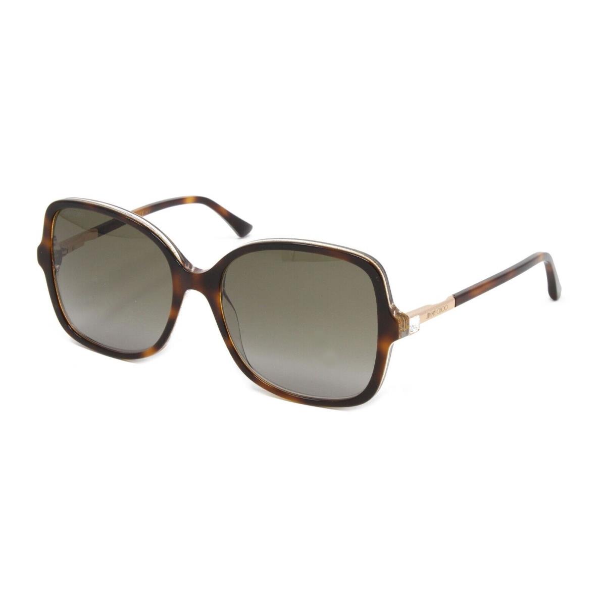 Jimmy Choo Sunglasses Women`s Square Judy/s 0T4 Havana Pink 57mm Brown Lens