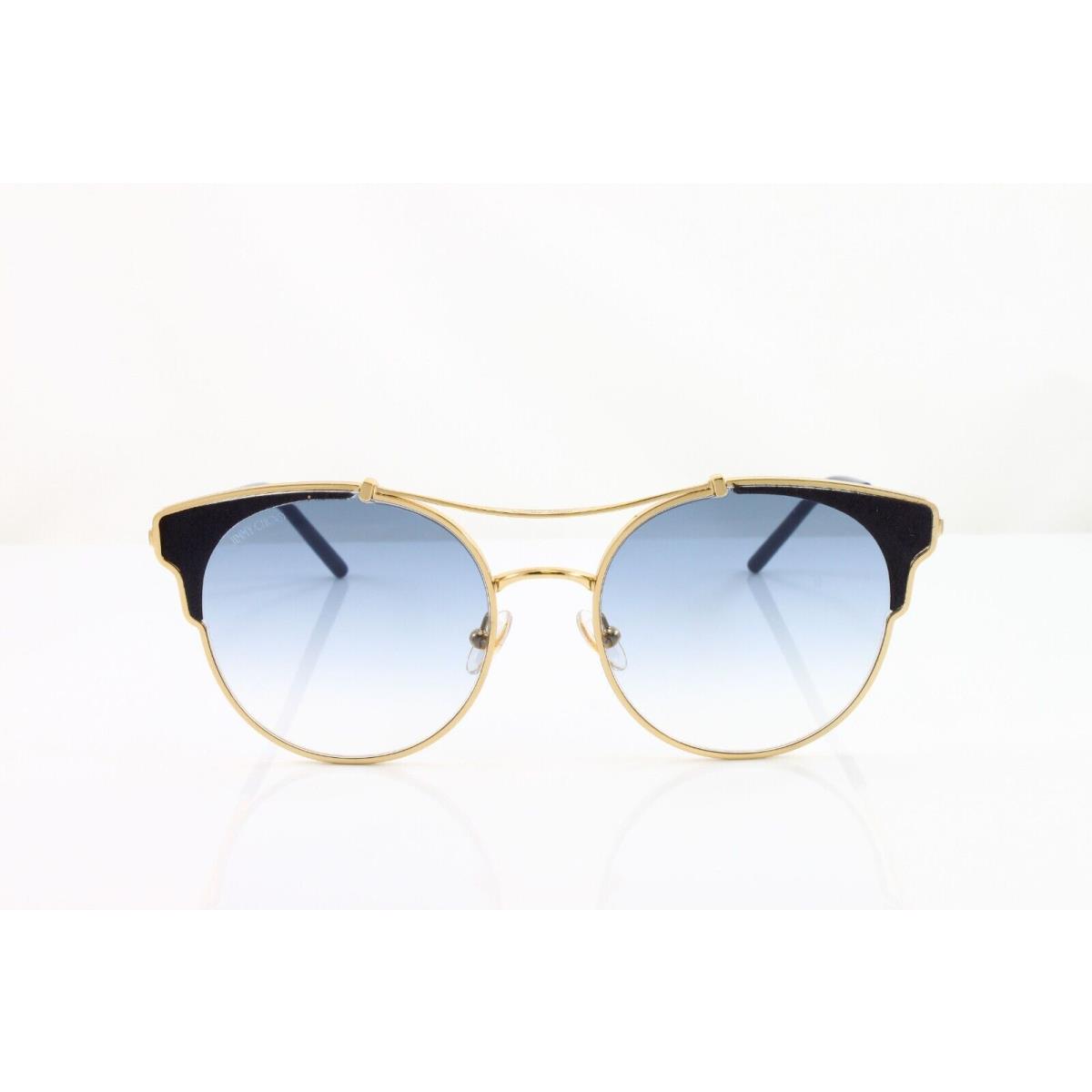 Jimmy Choo Sunglasses Women`s Round Lue/s Lks Gold 59mm Blue Gradient Lens