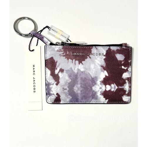 Marc Jacobs Lavender Languid Leather Tie Dye Slim Top Zip Id Window Wallet