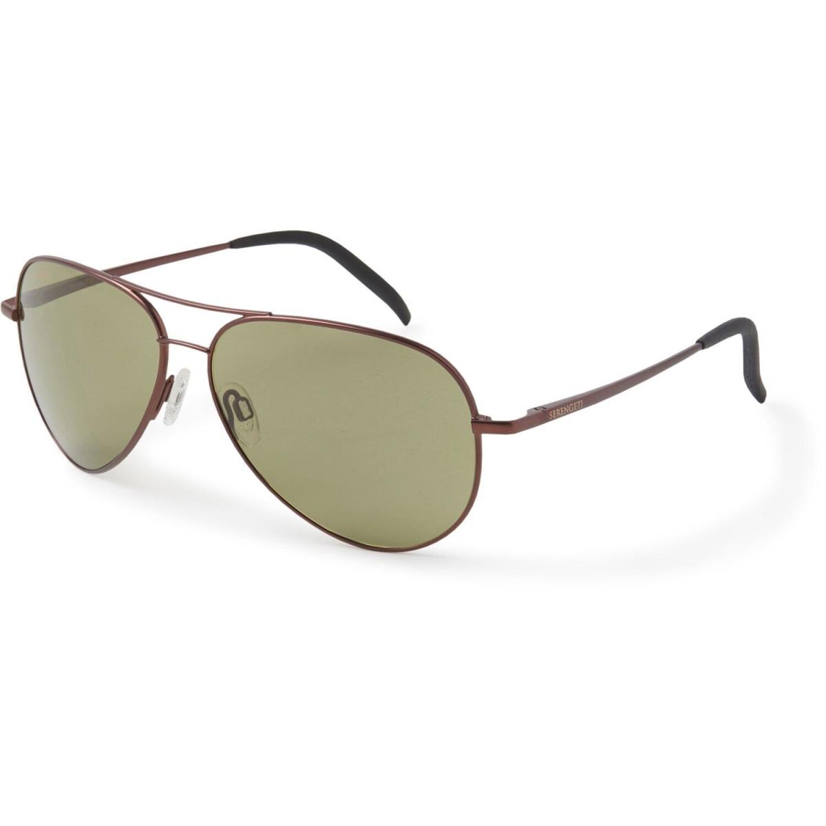 Serengeti Carrara Pilot Sunglasses - Photochromic Glass Lenses SS014001/MatteHenna/555nm