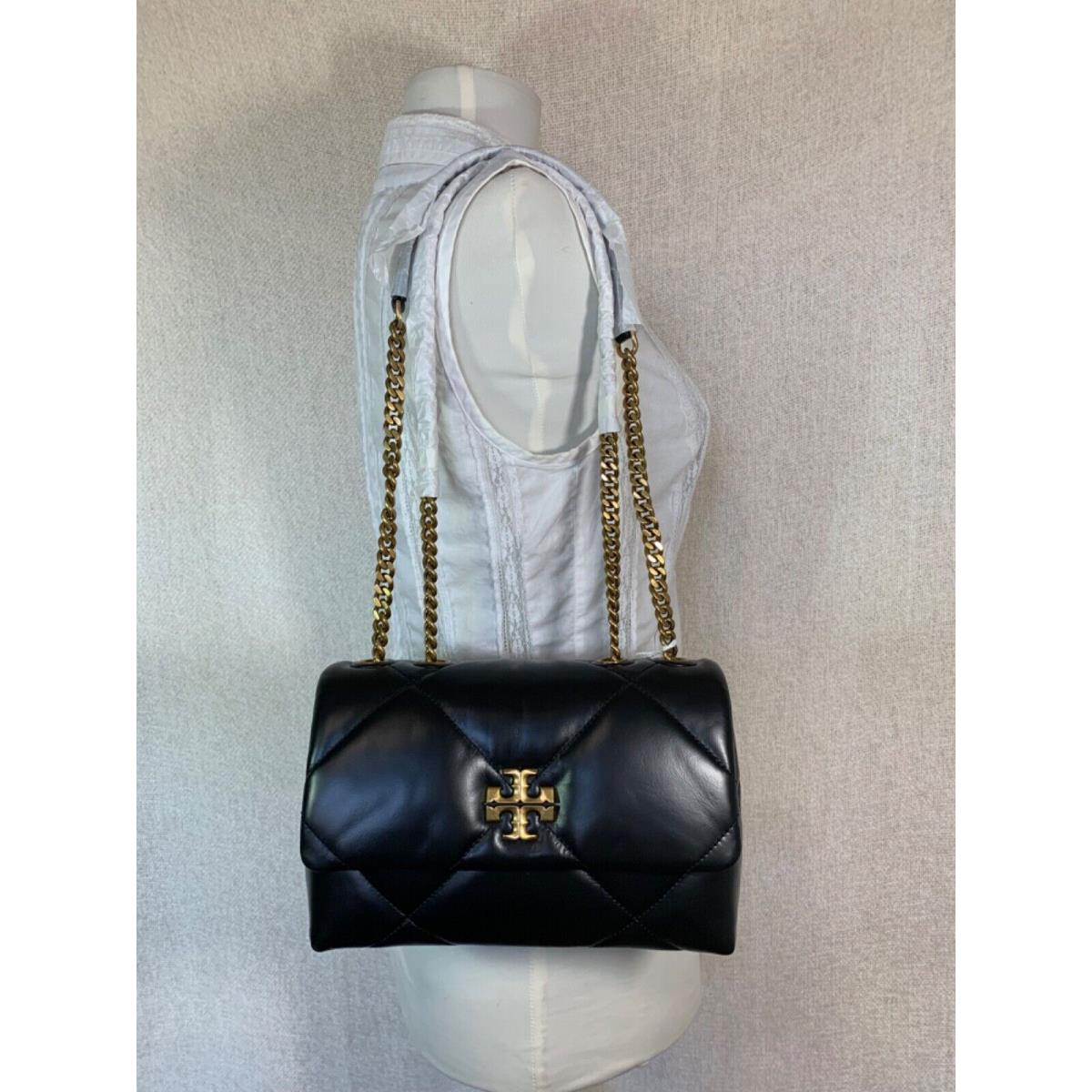 Tory Burch Black Small Kira Diamond Quilt Convertible Shoulder Bag