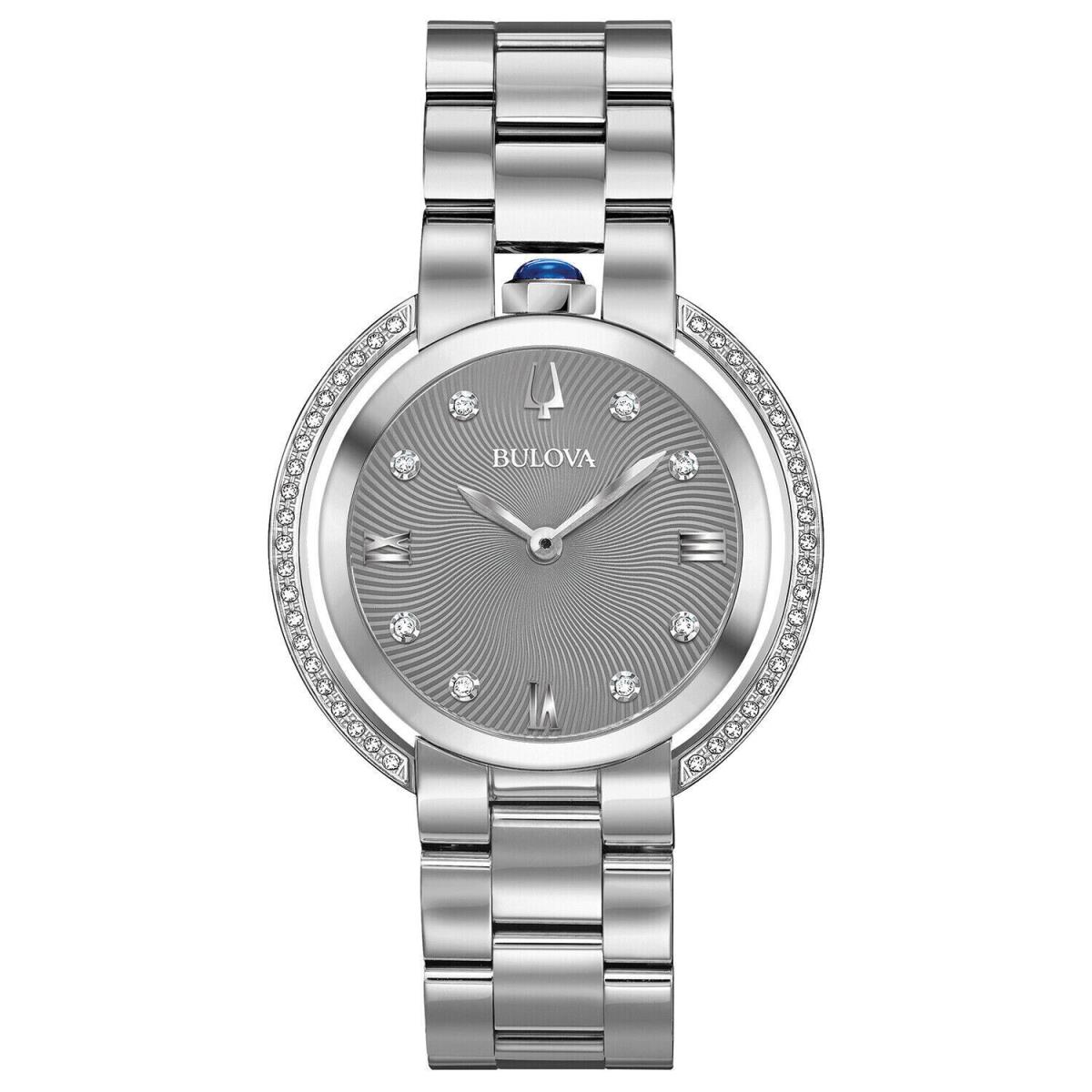 Bulova 96R219 Rubaiyat Collection 50 Diamonds Silver Tone Ladies Watch