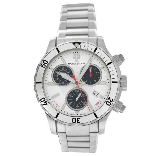 Maurice Lacroix Miros Diver Chronograph MI1108-SS112-130 Steel 41MM Quartz Watch