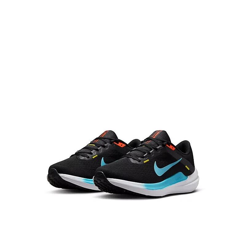 Nike Air Winflo 10 Women`s Road Running Shoes Black/blue DV4023-002 - Black