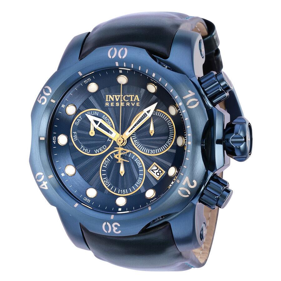 Invicta Reserve Venom Chronograph Quartz Blue Dial Men`s Watch 36286